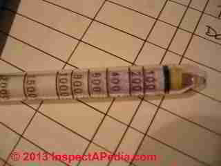 Colorimetric gas tube showing color change when used (C) Daniel Friedman