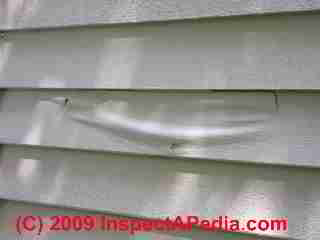 Paint sagging failure (C) InspectApedia.com