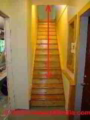 Stairway height requirements (C) InspectApedia.com