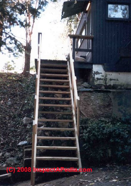 Exterior Stair & Walk Trip Slip & Fall Hazard Photos, Text