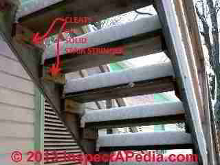 Open riser stairs using cleats rather than a cut stringer (C) Daniel Friedman