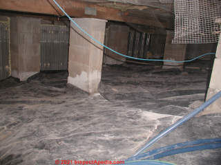 How to dry out this wet crawl space (C) InspectApedia.com Mel