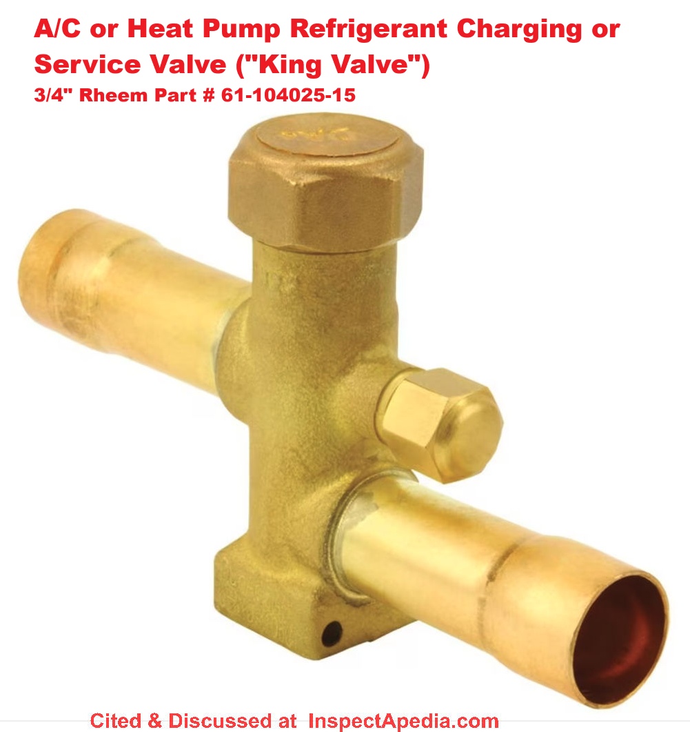 3/4 inch rheem charging port service valve or  king  