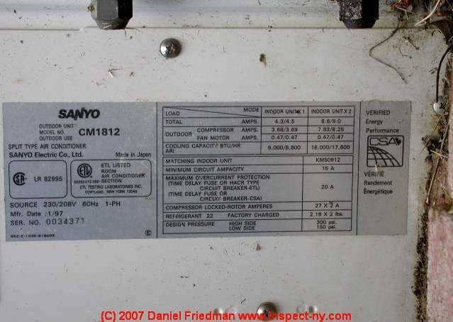 First Company Air Handler Serial Number