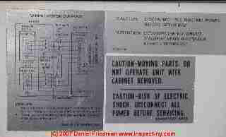 Photograph of an air conditioner wiring diagram. (C) Daniel Friedman