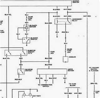 Car AC system typical wiring schematic at InspectApedia.com