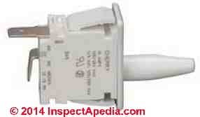 American Standard & Trane HVAC furnace door safety switch (C) InspectAPedia distributed by bestbuyheatingandairconditioning.com and others