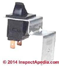 Armstrong Blower door safety interlock switch (C) InspectAPedia available from American HVAC Parts.com 