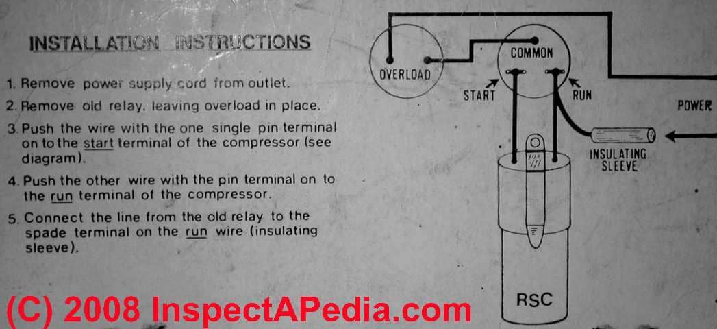 Ac Motor Capacitor Wiring Diagram from inspectapedia.com