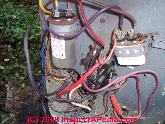 Electric Motor Starting Capacitor Wiring & Installation AC Fan Relay Wiring Diagram InspectAPedia.com
