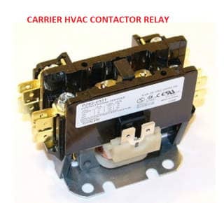 Carrier air conditioner relay control switch at InspectApedia.com