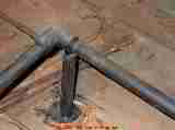 Photograph of  improper condensate drain