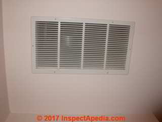 Ceiling mounted central air return on an air conditioning or heating system (C) Daniel Friedman