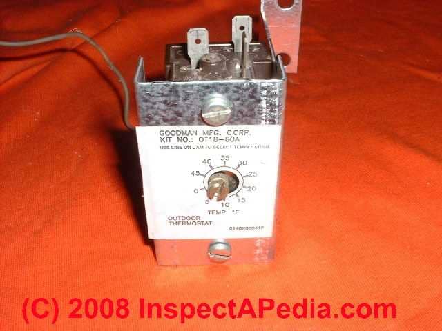 Goodman Outdoor Heat Pump Thermostat OT18-60A