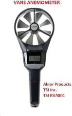 Alnor Products, TSI Inc. Vane Anemometer model RVA501 / RVA 801 at InspectApedia.com