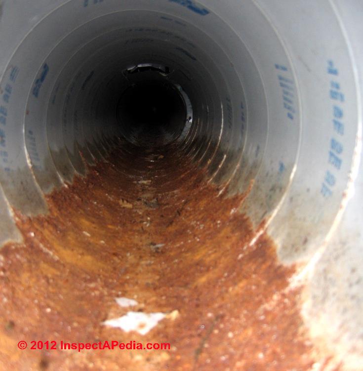 HVAC ducts lost insulation (C) InspectApedia