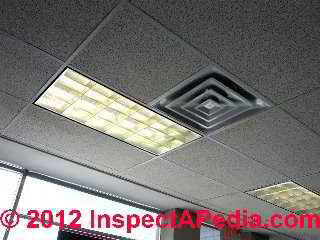 Ceiling HVAC air supply register (C) Daniel Friedman