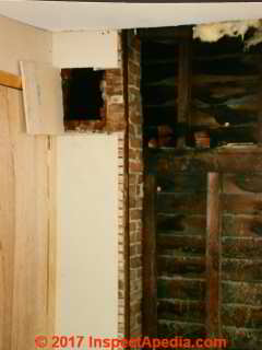 Opening found in chimney making it unsafe (C) Daniel Friedman