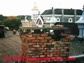 Collapsing brick chimney top - Brooklyn NY (C) Daniel Friedman