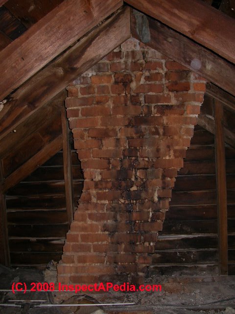 Chimney Caused Stains On Building Interior Surfaces
