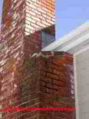 Chimney leak stains at the cleanout door (C) Daniel Friedman