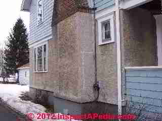 Chimney leak stains at the cleanout door (C) Daniel Friedman