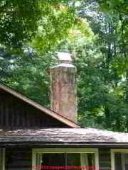 Chimney leak stains at the cleanout door (C) Daniel Friedman