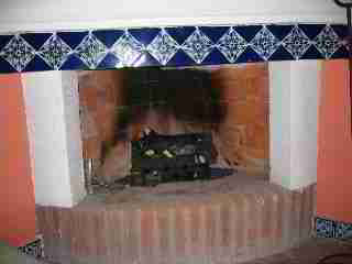 Gas log fireplace (C) Daniel Friedman