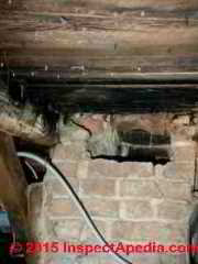Blocked chimney found venting into attic (C) Daniel Friedman