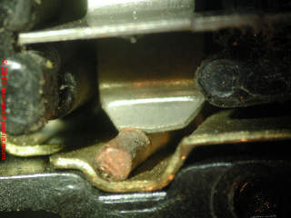 1960 backwire receptacle connector design gave strong spring force and greater contact area than some similar devices examined in 2019 (C) Daniel Friedman at InspectApedia.com