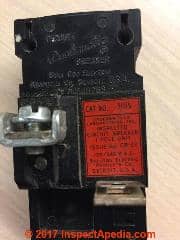 Bulldog pushmatic circuit breaker labeling (C) InspectApedia.com 