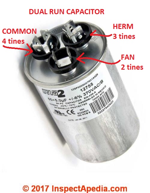 Electric Motor Starting & Run Capacitor Types ... dayton single phase contactor wiring diagram 