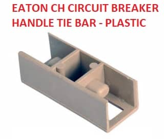 Eaton CH plastic tie bar for Eaton CH circuit breakers - at InspectApedia.com