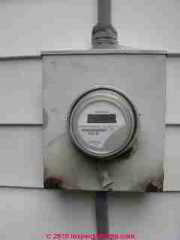 Rusty electric meter base (C) Daniel Friedman