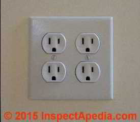 Quad plex electrical receptacle wiring (C) Daniel Friedman