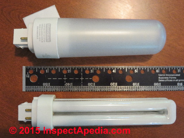 Replace a fluorescent tube bulb with an LED G24 light bulb