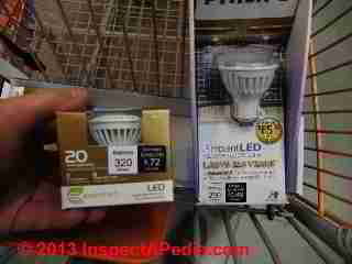 LED light bulb comparison of Lumens (C) Daniel Friedman