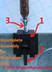 Metal Box Mender demonstration without box cover or electrical device in place - DO NOT DO THIS (C) Daniel Friedman