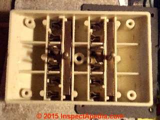 Internal electrical connections in a multi-plug adapter (C) InspectApedia DN