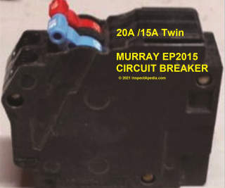 Murray circuit breaker EP2015 for Murray Electrical Panels (C) InspectApedia.com