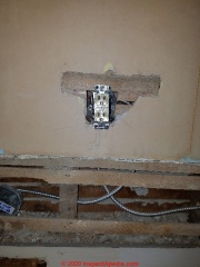 Adding grounded receptacles on the second floor of a 1910 home (C) Daniel Friedman at InspectApedia.com