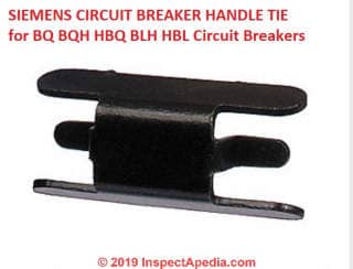 Seimens circuit breaker handle tie at InspectApedia.com