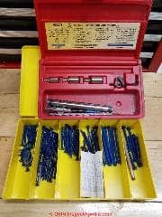 Tapcon repair kit: bits and screws (C) Daniel Friedman at InspectApedia.com