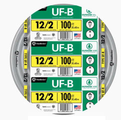 12/2 UF-B electrical wire suitable for wet or damp locations - cited & discussed at InspecctApedia.com