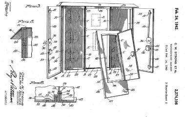 Walker Electric Co. Patent 2274106 for weatherproof electrical cabinet cited & discussed at InspectApedia.com
