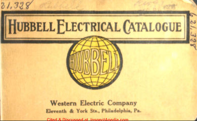 1906 Hubbell Electrical Catalogue from Western Electric - at InspectApedia.com
