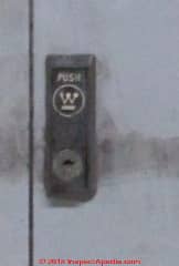 Westinghouse electrical panel identification on door (C) InspectApedia.com