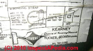 Kearney electrical panel ID lable (C) D Friedman J Funderburk