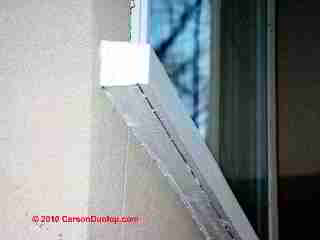 Window sill showing drip cut (C) Carson Dunlop Associates