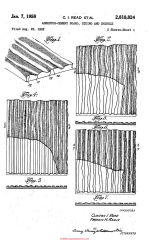 Read patent for emobssed colored asbestos cement siding shingles or boards showing the charateristic embossed wood grain pattern (C) InspectApedia.com